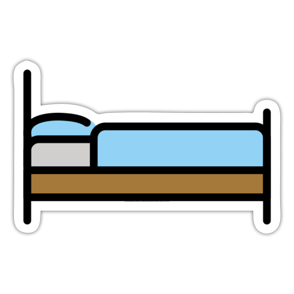 Bed Moji Sticker - Emoji.Express - white matte