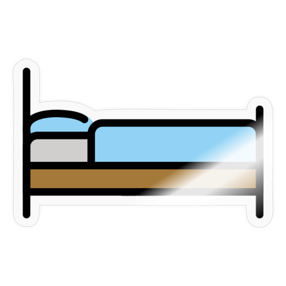 Bed Moji Sticker - Emoji.Express - transparent glossy