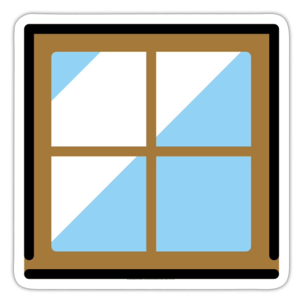 Window Moji Sticker - Emoji.Express - white matte