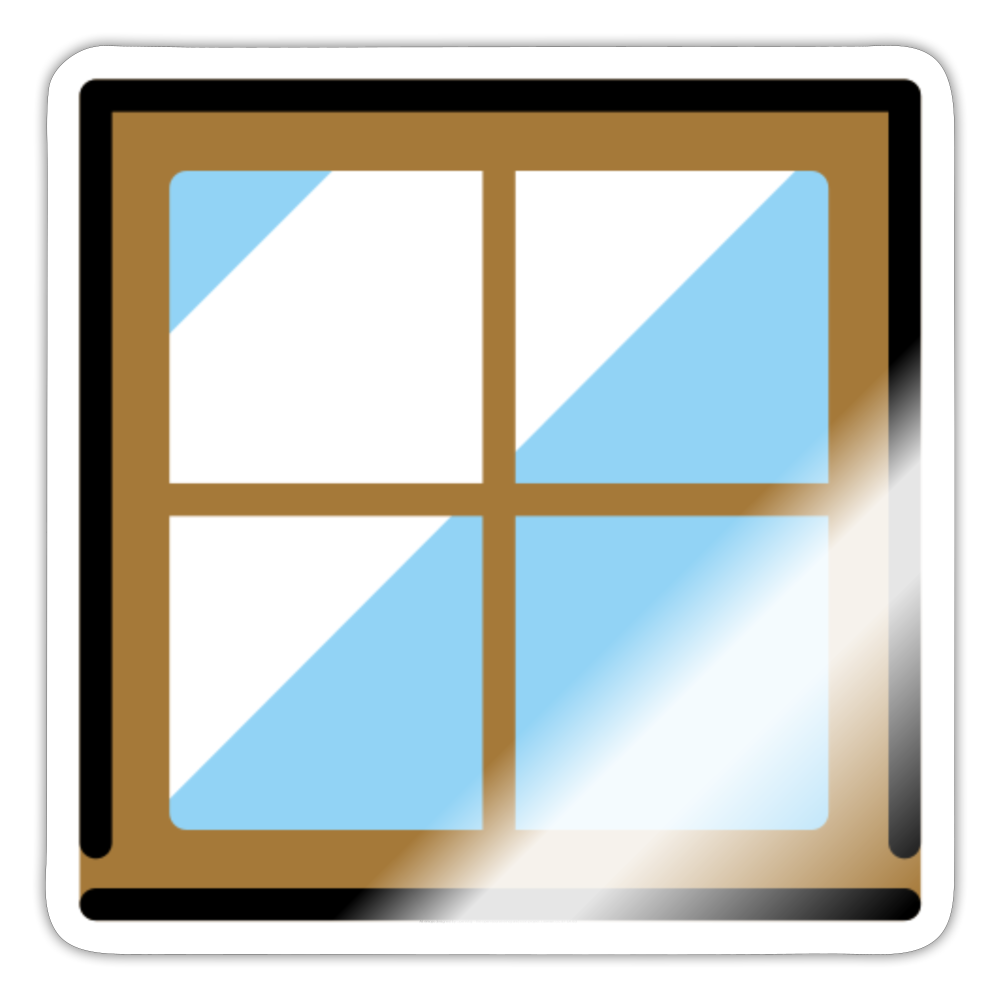 Window Moji Sticker - Emoji.Express - white glossy