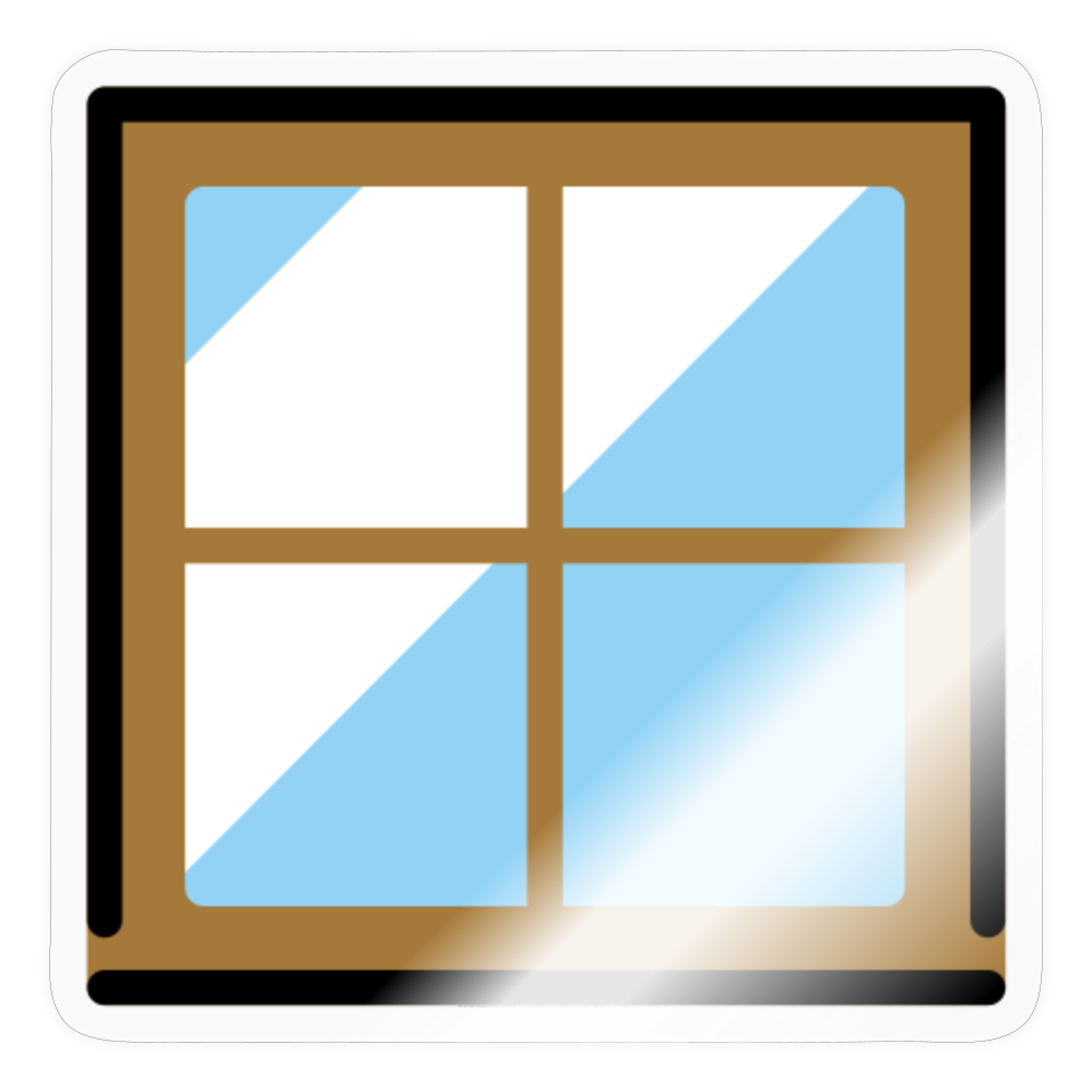 Window Moji Sticker - Emoji.Express - transparent glossy