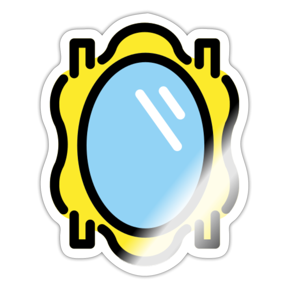Mirror Moji Sticker - Emoji.Express - white glossy