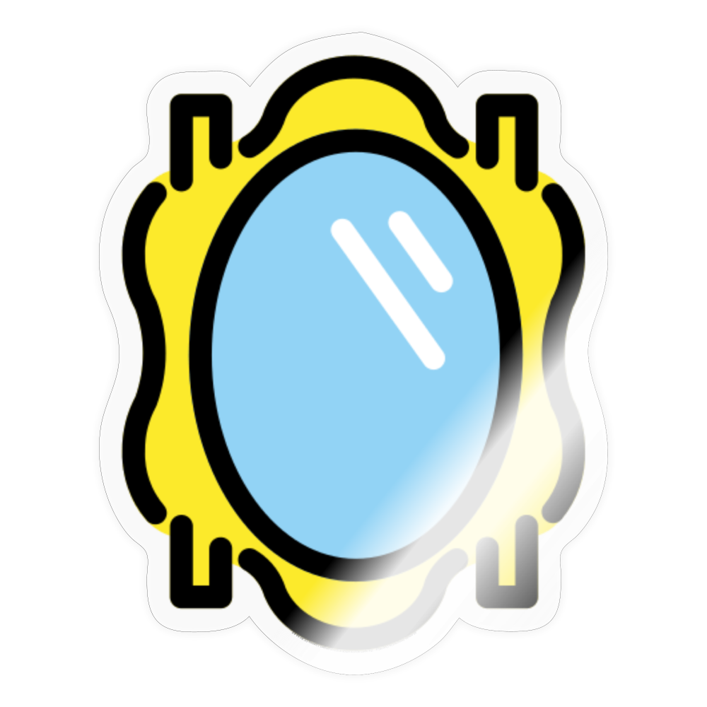 Mirror Moji Sticker - Emoji.Express - transparent glossy