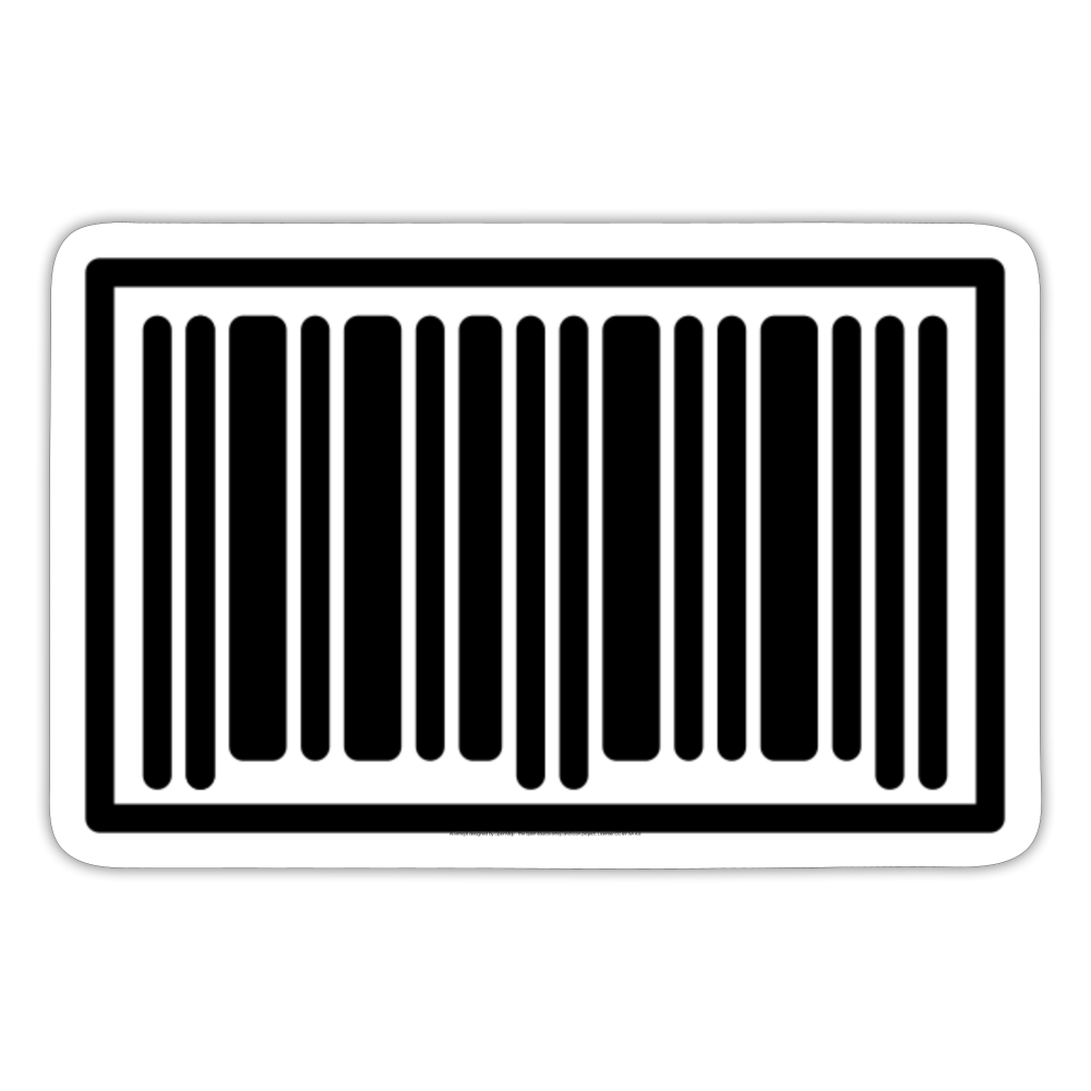 Barcode Moji Sticker - Emoji.Express - white matte