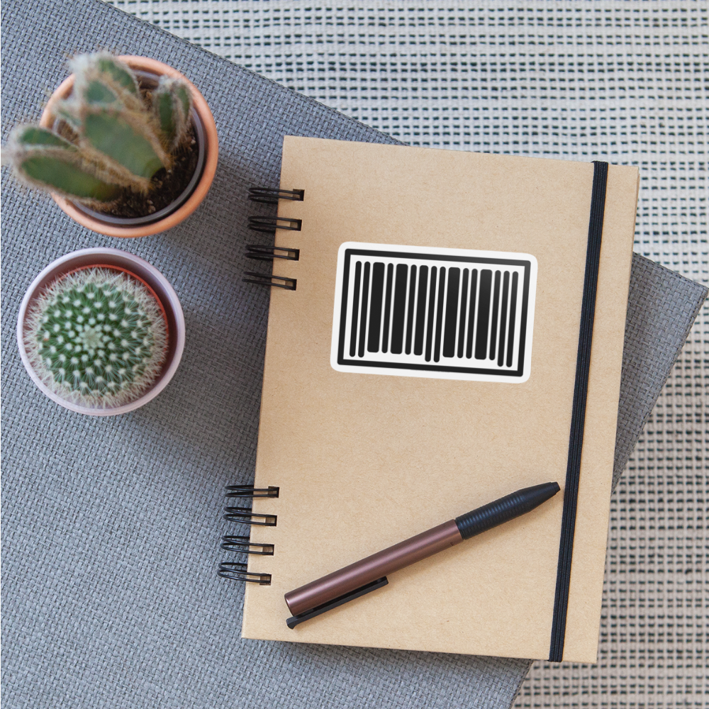 Barcode Moji Sticker - Emoji.Express - white matte