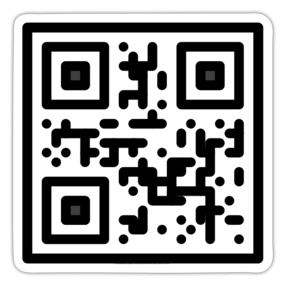 QR Code Moji Sticker - Emoji.Express - white matte