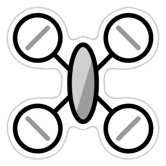 Drone Moji Sticker - Emoji.Express - white matte