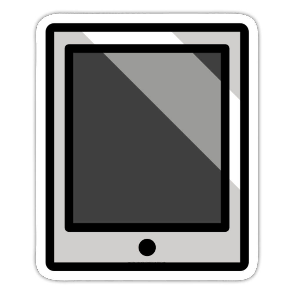 Tablet Moji Sticker - Emoji.Express - white matte