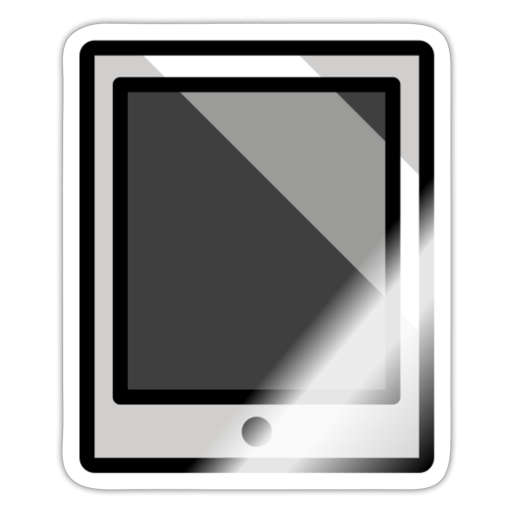 Tablet Moji Sticker - Emoji.Express - white glossy