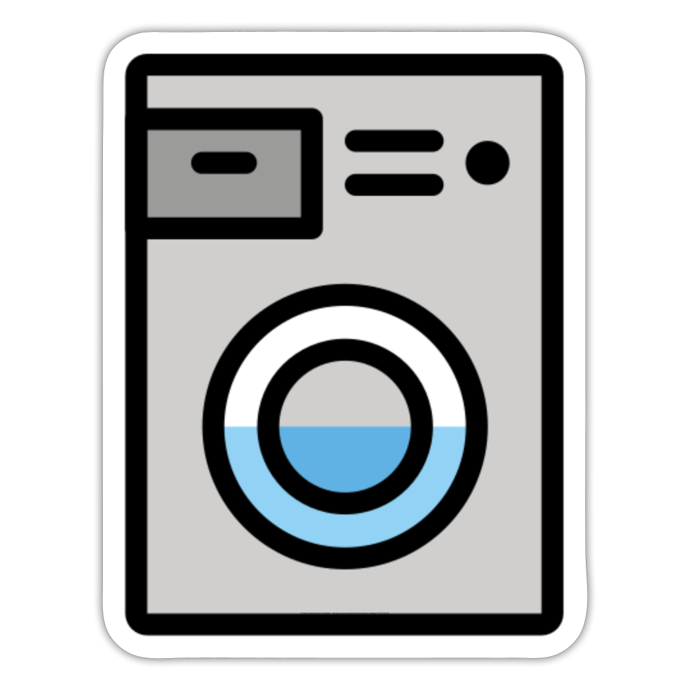 Washing Machine Moji Sticker - Emoji.Express - white matte