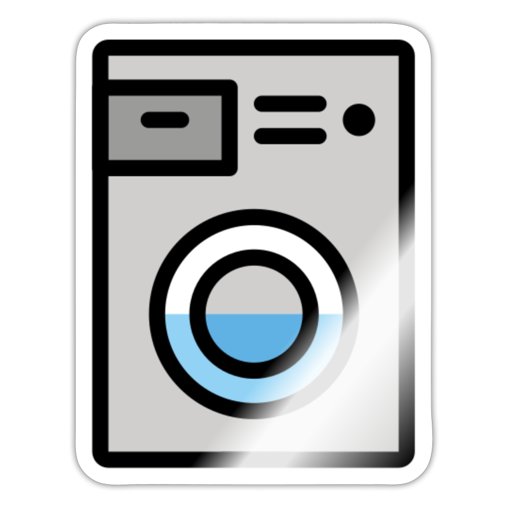 Washing Machine Moji Sticker - Emoji.Express - white glossy