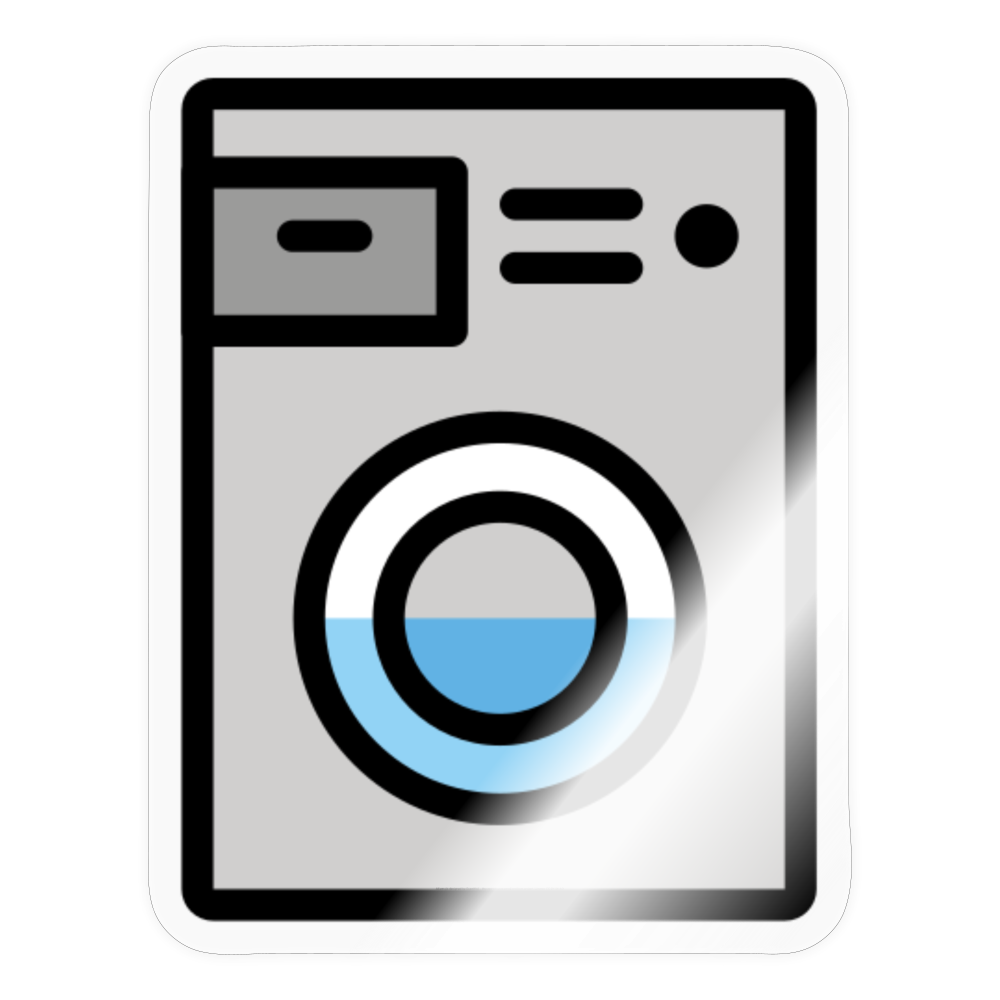 Washing Machine Moji Sticker - Emoji.Express - transparent glossy