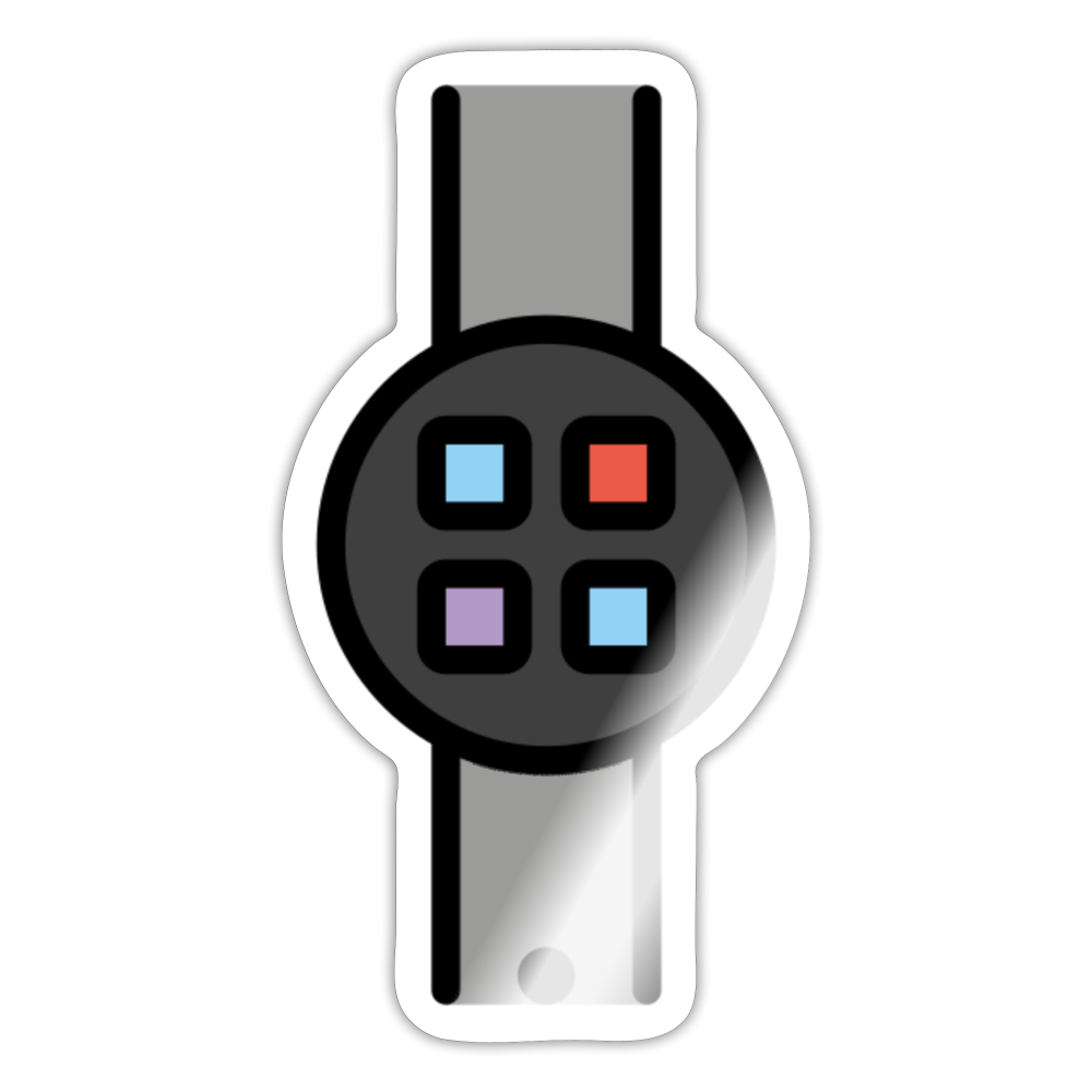 Smartwatch Moji Sticker - Emoji.Express - white glossy