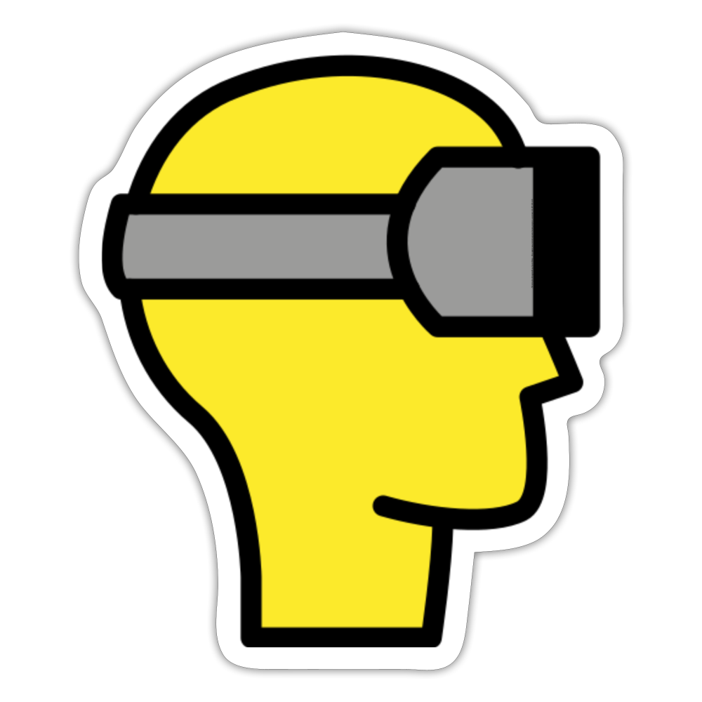 Virtual Reality Moji Sticker - Emoji.Express - white matte