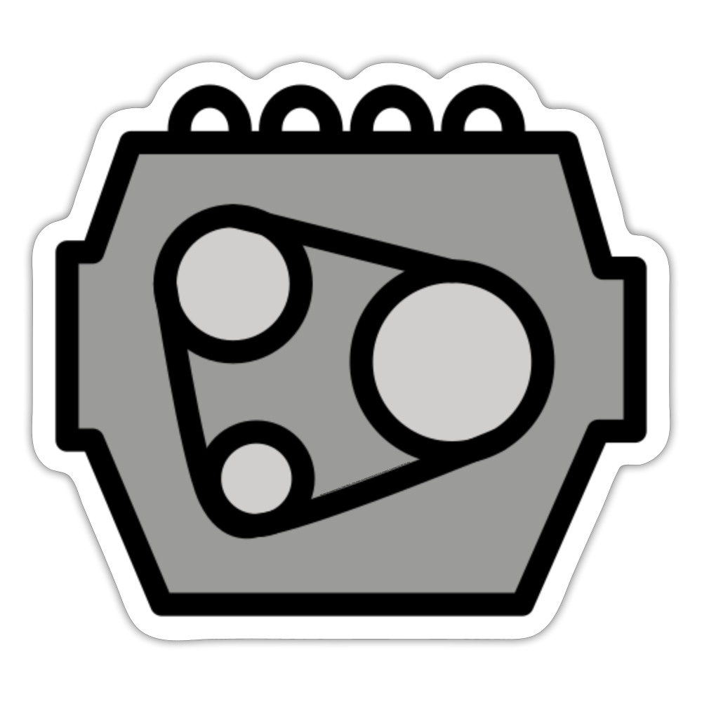 Motor Moji Sticker - Emoji.Express - white matte