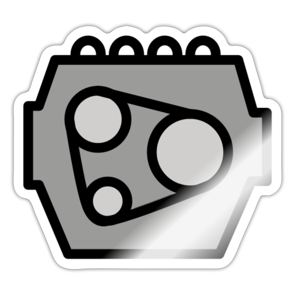 Motor Moji Sticker - Emoji.Express - white glossy