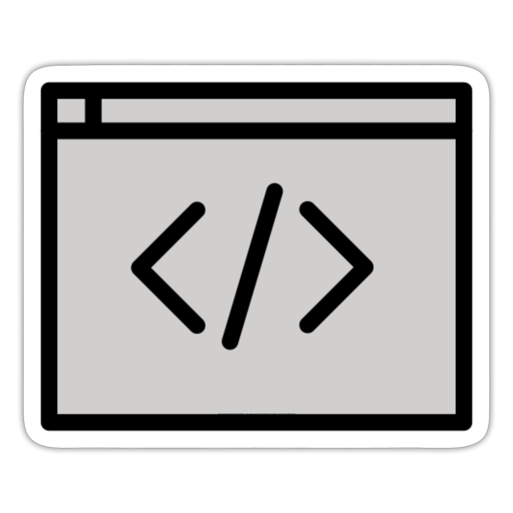 Code Editor Moji Sticker - Emoji.Express - white matte