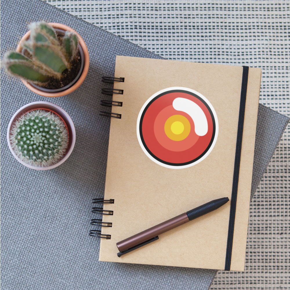 Red Eye Moji Sticker - Emoji.Express - white matte