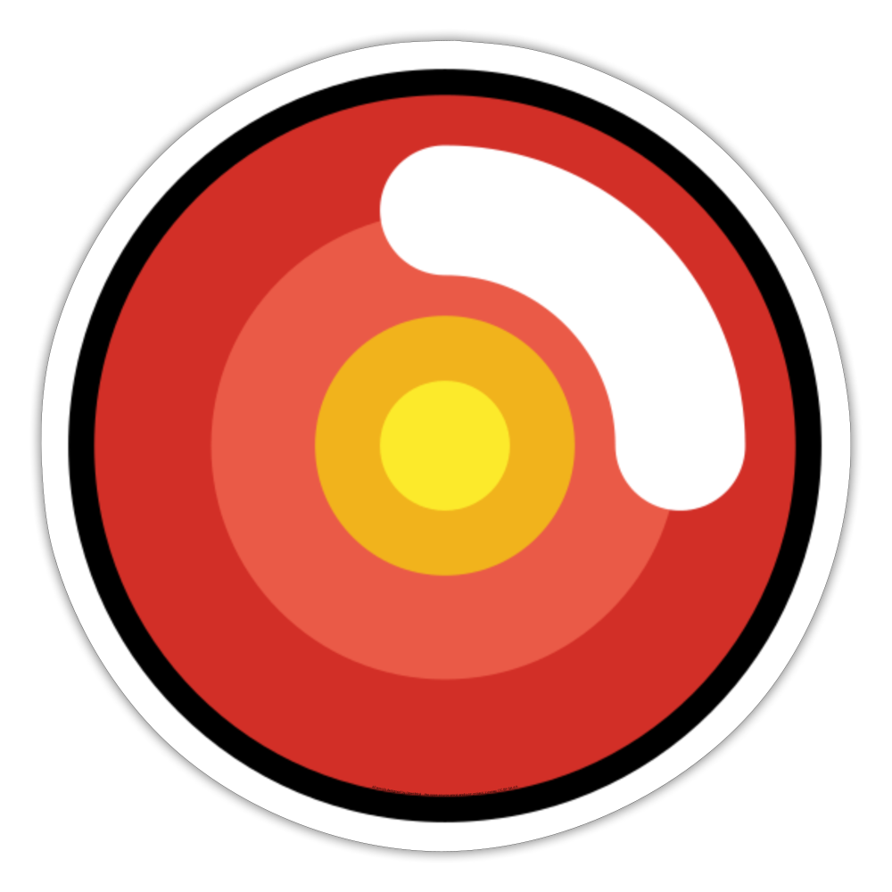 Red Eye Moji Sticker - Emoji.Express - white matte