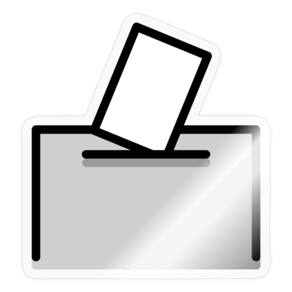 Ballot Box with Ballot Moji Sticker - Emoji.Express - transparent glossy