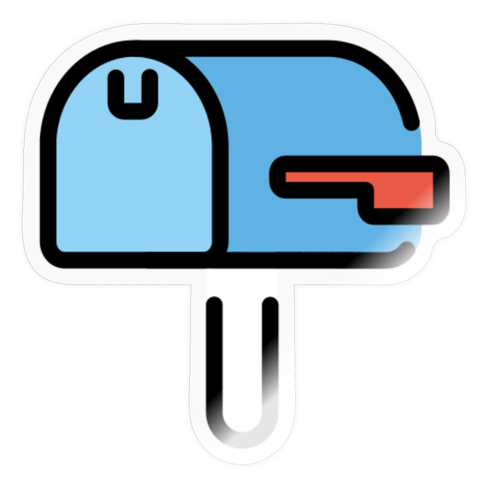 Closed Mailbox with Lowered Flag Moji Sticker - Emoji.Express - transparent glossy