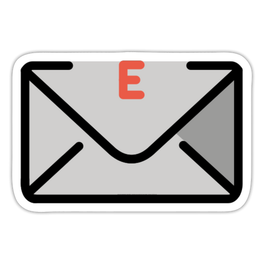 E-Mail Moji Sticker - Emoji.Express - white matte